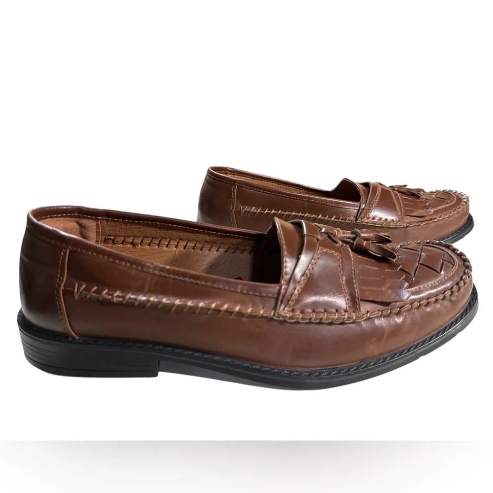 Deer Stags Herman Brown Tassel Kiltie Woven Loafers Memory Foam Men’s Size 13M